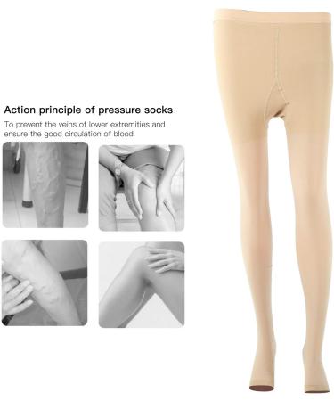 Breathable Thigh-High Compression Stockings for Women - Skin Color Open Toe Tights for Outdoor & Parties - First-Class Quality - Buy Online on GoSupps.com