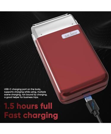 Sejoy Portable Electric Razor for Men - IPX7 Waterproof Toothed & Mesh Blades Mini Electric Foil Shaver with Dynamic LED Ideal for Travel - Buy Online on GoSupps.com