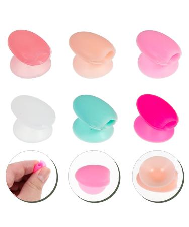 FRCOLOR 6pcs Lip Brush Set - Silicone Lip Gloss Applicator & Protector Covers | Anti-Lost Makeup Tools - Buy Online on GoSupps.com