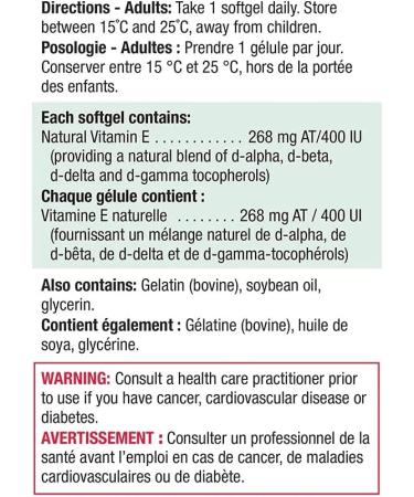 Jamieson Balance E 400IU 120 Capsules with Mixed Tocopherols Prevents Premature Aging of Cells - Buy Online on GoSupps.com