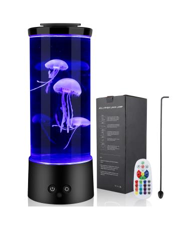 Jellyfish Lava Lamp,16 Color Changing Lights Jellyfish Lamp, Jellyfish Aquarium Light ,Jelly Fish Light Tank Night Light, Mood lamp,Table Lamp for Bedroom,Gift for Big Lava Lamps for Adults and Kids