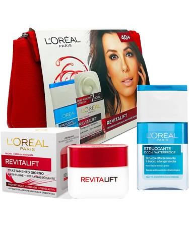  L'Oreal Paris L'Oreal Revitalift Anti-Aging Day Treatment Face Set 125ml and Waterproof Eye Makeup Remover 125ml - Buy Online on GoSupps.com