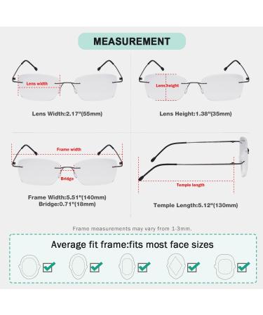 Eyekepper Frameless Reading Glasses for Women - Lightweight Rimless +2.00 - Stylish & Comfortable International Shipping Available - Buy Online on GoSupps.com