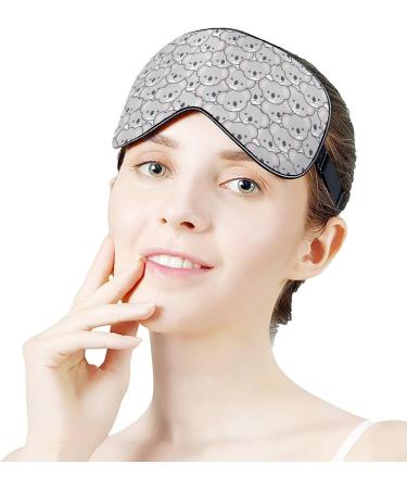 Cute Cartoon Koala Sleep Mask for Women | Adjustable Eye Shades & Elastic Strap - Perfect for Travel & Relaxation - Buy Online on GoSupps.com