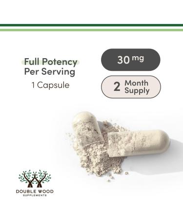 Ergothioneine Supplement (EGT) 30mg of Pure Plant-Based L-Ergothioneine Per Capsule 60 Count (May Support Longevity and Healthy Aging) Non-GMO Gluten Free Vegan Safe by Double Wood - Buy Online on GoSupps.com