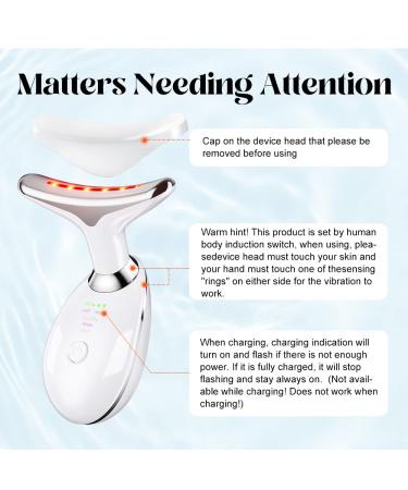 Firming Wrinkle Removal Device | Facial Massager for Neck, Face & Double Chin | LED Heat Modes for Skin Tightening | White - Buy Online on GoSupps.com