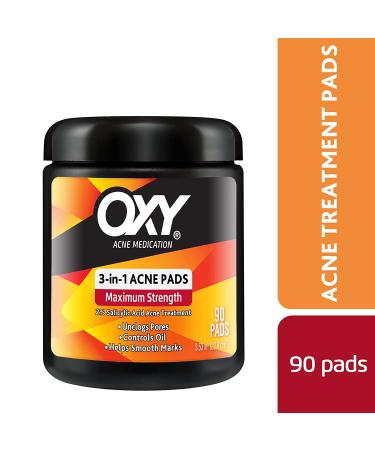 OXY Maximum Action 3-in-1 Acne Treatment Pads - 90 CT | Fast International Shipping - Buy Online on GoSupps.com