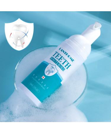 LANTHOME White Foam Teeth Whitening Mousse - 50ml | Easy-to-Use Teeth Whitener for Bright Smile | Kills Bacteria, Fights Bad Breath - Buy Online on GoSupps.com