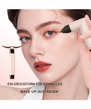 Corner of the eye stamp double point makeup corner of the eye swing stamp precise template quick drying waterproof cosmetics for beginners dark brown - Buy Online on GoSupps.com