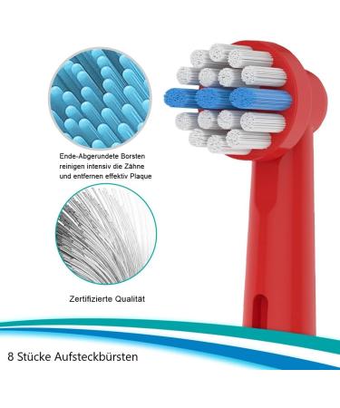 8er Frezahn Kids Attached Brushes for Oral-B Electric Toothbrush - Extra Soft Bristles for Sensitive Gums | Small Round Heads - Buy Online on GoSupps.com