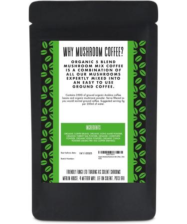 Organic Medicinal Mushroom Mix Coffee | 250G - Buy Online on GoSupps.com