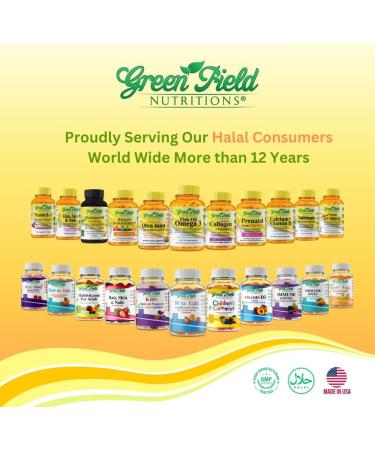 Greenfield Nutritions Halal Vitamin D3 for Kids 1000 IU 90 Gummies | Chewable Kids Vitamin D Supplement Supports Bone and Immune System | Non-GMO Gelatin-Free Gluten-Free - Buy Online on GoSupps.com