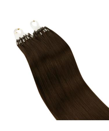 Ugeat Microring Extensions - Real Hair Chocolate Brown Remy Loop Extensions - Cold Fusion 50g 60cm - #4 Microring Hair Extensions with 50 Highlights - Buy Online on GoSupps.com