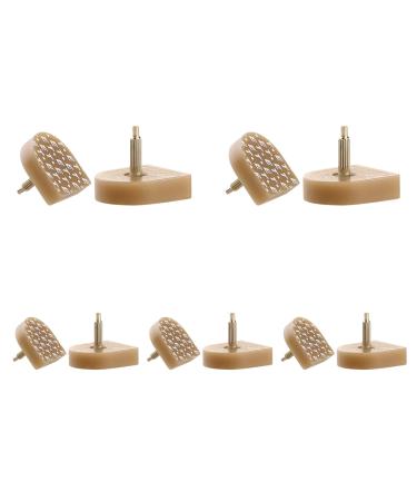 uxcell 10 Pcs Beige Plastic Shoes High Heel Tips 22mm X 21 Mm for Ladies