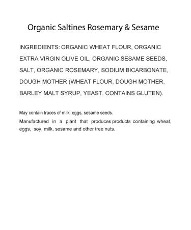 Suzie's Organic Rosemary & Sesame Salted Crackers - 8.8oz (Pack of 12) - Buy Online on GoSupps.com