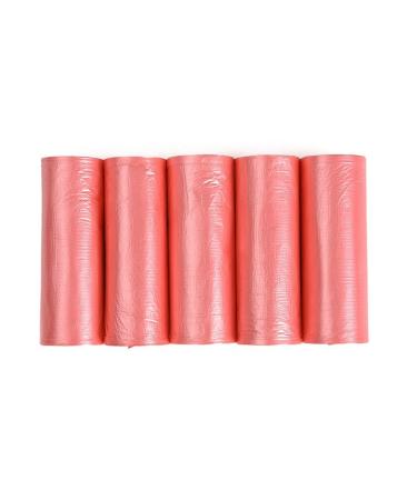 100 Thickened Large Sorted Flat Mouth Garbage Bags Household Disposable 5-Roll Plastic Garbage Bags (Color : 5 Rolls Red Size : 45x50cm) 45x50cm 5 Rolls Red