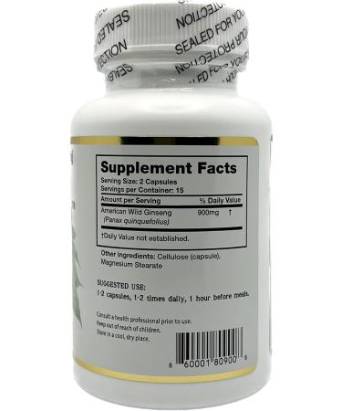 AG 100-100% Pure Wild American Ginseng Capsules - Buy Online on GoSupps.com