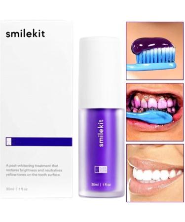 Smilekit Purple Toothpaste Series - Color Corrector & Teeth Whitening (2PCs) | International Shipping Available - Buy Online on GoSupps.com