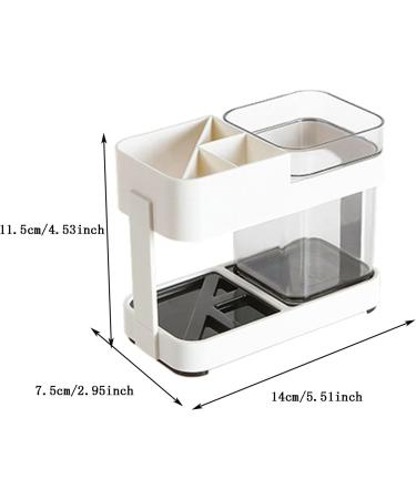 Toothbrush & Toothpaste Stand Holder - Bathroom Storage for Electric Brushes & Toothpaste - 5 Cup Organizer - Buy Online on GoSupps.com