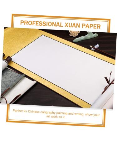 SEWOART Asian Rice Blank Rice Paper Scroll Office Accessories Japanese Wall Art Professional Rice Paper Work Paper Japandi Decor Yellow 1.5X40X119CM - Buy Online on GoSupps.com