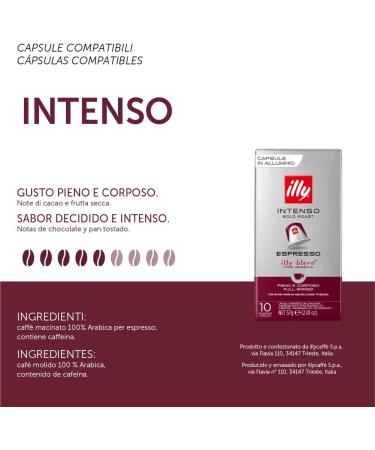  illy illy Intenso Compatible Nespresso Coffee Capsules - Aluminium - Pack of 100 - Buy Online on GoSupps.com