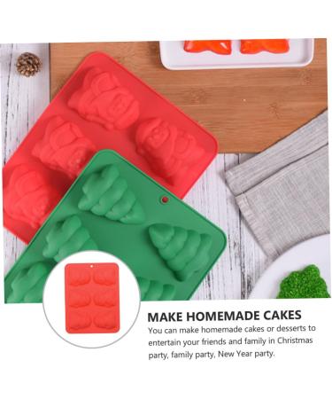 KICHOUSE Christmas Decor Christmas Baking Molds Silicone Molds Ice Cubes Chocolate Pastry Mould Cake Mold Mousse Mold Fudge - Buy Online on GoSupps.com