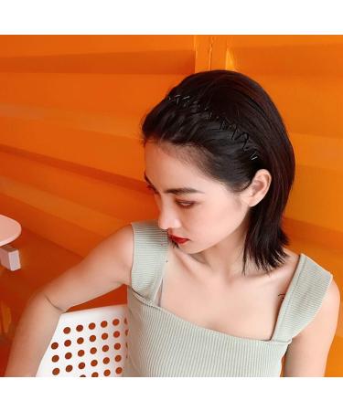 10 Pieces Hair Ties for Men & Women | Metal Hair Ropes Zigzag Bands & Black Wave Headbands for Outdoor Sports - Buy Online on GoSupps.com