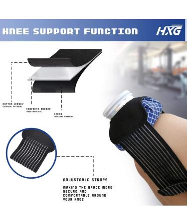 Hivexagon Knee Cooling Pads - Adjustable Elastic Strap Ice Bag (HG217) for Instant Pain Relief & Swelling Reduction - International Shipping Available - Buy Online on GoSupps.com