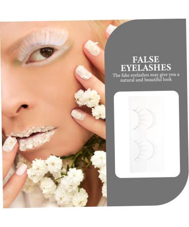 HAPINARY 2 Pairs White False Eyelashes Fake Eyelashes Fake Lashes Makeup Supplies Makeup False Eyelashes Performance Makeup Eyelashes Women Eyelashes Cosmetics Chemical Fiber Japanese Miss - Buy Online on GoSupps.com