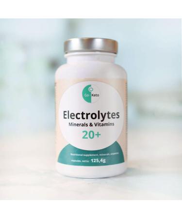 Go-Keto Electrolyte Mix - 180 Capsules | 24 Essential Electrolytes & Vitamins for Sports Fitness & Keto | Lactose-Free Gluten-Free - Buy Online on GoSupps.com