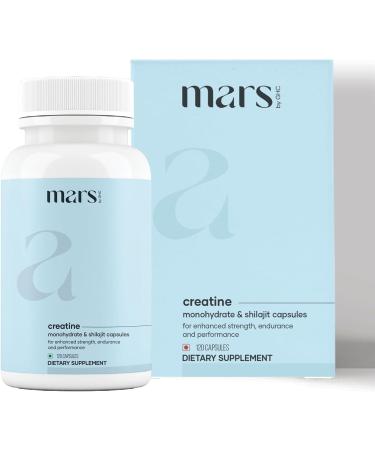 Mars Micronized Creatine Monohydrate Caps: Powered with Shilajit (120 N) | 100% Pure and Natural | Good Health Company - Pack of 1