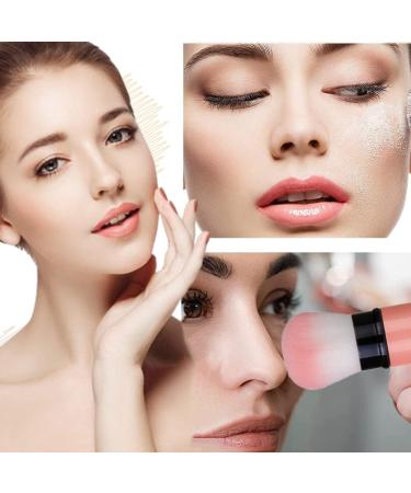 Retractable Telescopic Face Kabuki Brush - Pink | Portable Round Powder Makeup Brush - Buy Online on GoSupps.com