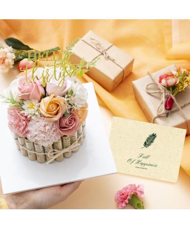 SwirlColor 30th Birthday Cake Topper Personalised Hello Thirty Cake Topper Gold Acrylic Cake Topper 30th Birthday Decorations with A card - Buy Online on GoSupps.com