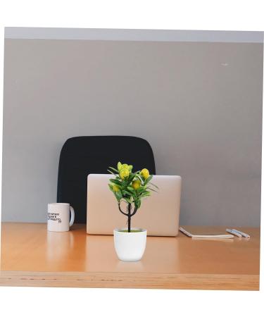 Zerodeko 2pcs Faux Lemon Potted Plant Mini Greenery Faux Plants Indoor Artificial Fruit Tree Bonsai Summer Flower Decor Ornament Office Lemon Tree Decors Plastic Desktop Decorations Yellow 11x6.5x26cm - Buy Online on GoSupps.com