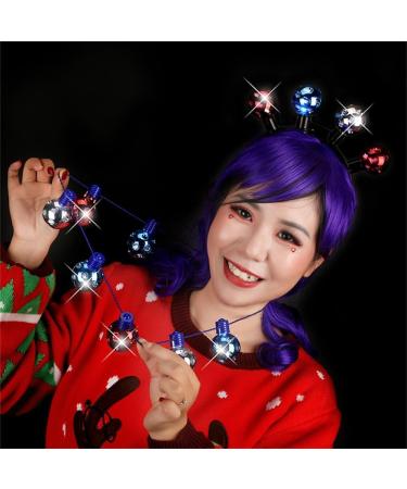 TQUXNGA Disco &Tinsels Shape Headband for Women Fashion LED Hair Hoop Christmas Party Hairband Woman Hair Accessories - Buy Online on GoSupps.com