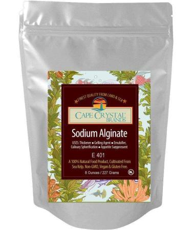 Sodium Alginate 100% Food Grade | Natural Thickening Powder & Gelling Agent for Cooking (8 Oz)