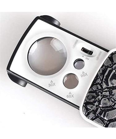 Holding Magnifying Glass Slide Out Pocket Magnifying Glass 30X 60X and 90X Multi-Power Small Portable Loupe Magnifier - Buy Online on GoSupps.com