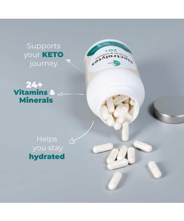 Go Keto Go-Keto Electrolyte Mix 240 vegan capsules 24 perfectly balanced electrolytes and vitamins for a safe intake during sports fitness or a keto diet lactose-free lactose-free - Buy Online on GoSupps.com