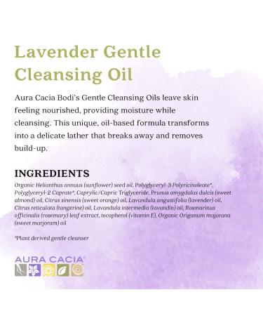 Aura Cacia Lavender Cleansing Oil - Gentle 8 fl oz (237 ml) | Natural Skincare - Buy Online on GoSupps.com