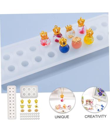 LALAFINA 3 Pcs Pendant Silicone Mold Silicone Molds Beads Pendant Crystal Epoxy Mold Silicone Die Mould Cover As Shown 23X6.2CM - Buy Online on GoSupps.com
