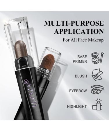 LUXAZA Cream Eyeshadow Stick with Blending Brush - Waterproof & Long Lasting Hypoallergenic Eye Brightener in Shimmer 128 - Buy Online on GoSupps.com
