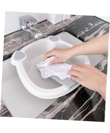 IWOWHERO 1 Set wash basin washboard for kids laundry washing board washing up basin suitcase hand wash baby Grey 30x29cm - Buy Online on GoSupps.com