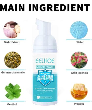Teethaid Mouthwash & Whitening Foam Toothpaste - Fresh Breath & Dental Health (2PCs) | Buy Internationally - Buy Online on GoSupps.com