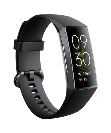 Activity tracker for women men 1.1''amoled screen fitness watches with heart frequency blood pressure sleep monitor calorie tracking step counter smart band for Android and iPhone (black 1) c67schwarz