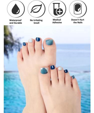 EBANKU 32 PCS Gel Nail Strips Gel Toeail Strips Full Wraps Adhesive Gel Toenail Stickers with Nail File and Stick(UV/LED Lamp Required)-2 # 2 - Buy Online on GoSupps.com
