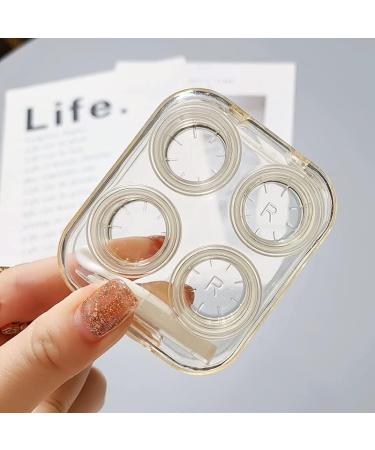 Makelon Elegant Contact Lens Container Set - 5 Travel Cases with Screw Closure - Gray Color - Buy Online on GoSupps.com