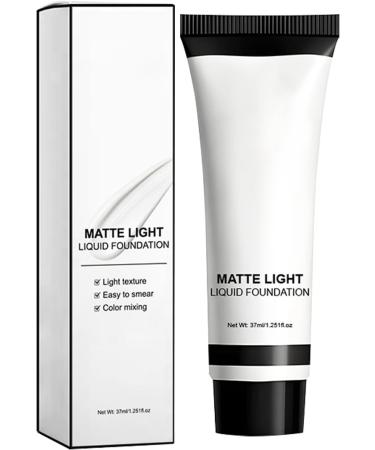 White Face Paint Anti-Streak Foundation | 37ml Long-Lasting Matte Fluid for Clown Cosplay Adult Parties - Buy Online on GoSupps.com