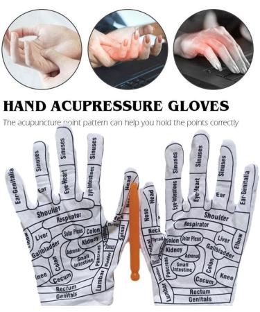 Buy Reusable White Massage Gloves for Hand Reflex Zone & Acupressure - K3F5 Peeling Tools - International Shipping Available - Buy Online on GoSupps.com