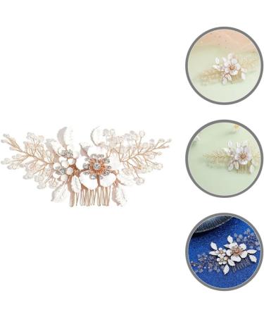 Beaupretty Wedding Hair Accessories Hair Toppers Hair Accessories for Wedding Rhinestone Hair Accessories Hair Accessories for Women Bridal Hair Accessories Metal The Flowers White Comb Bride - Buy Online on GoSupps.com