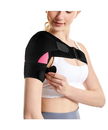 Pfsvzn shoulder bandage neck warmer rose red adjustable double support shoulder warmer women boxing bandages women for injury prevention